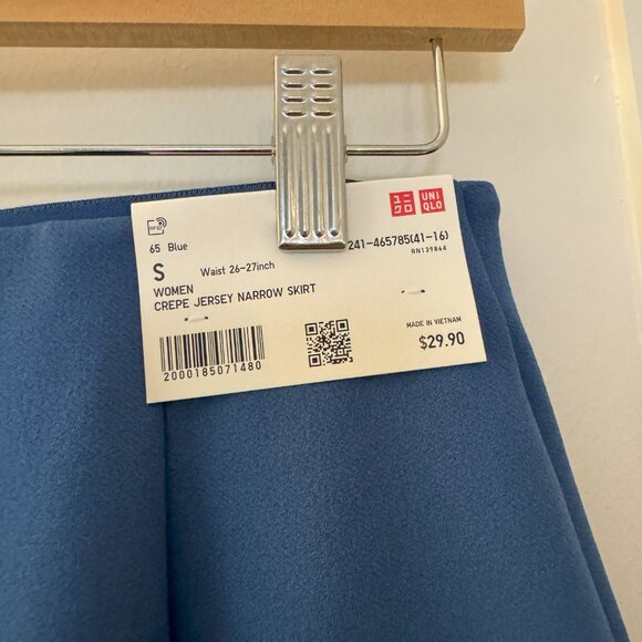 NWT Uniqlo x Clare Waight Keller Matching Set, Blue, Boxy Shirt + Midi Skirt - Picture 7 of 8